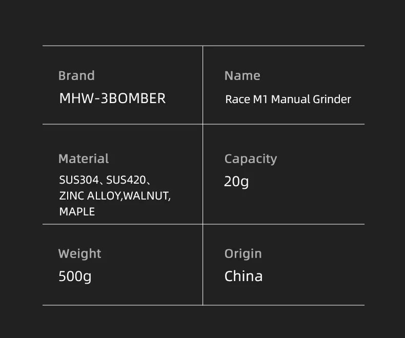 MHW-3BOMBER M1 MANUAL COFFEE GRINDER