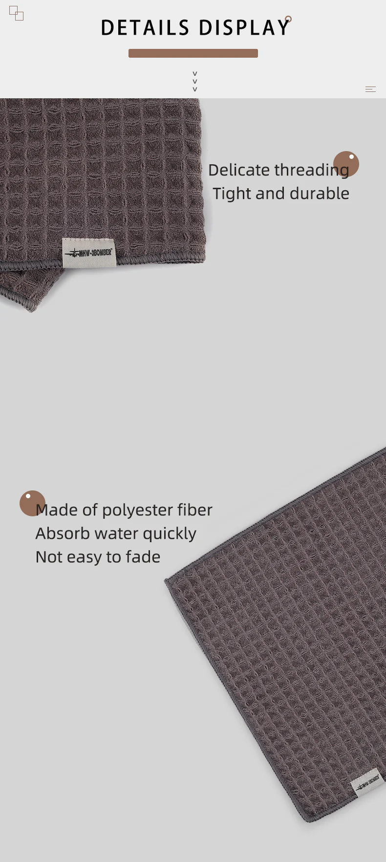 MHW-3BOMBER WAFFLE BAR TOWEL