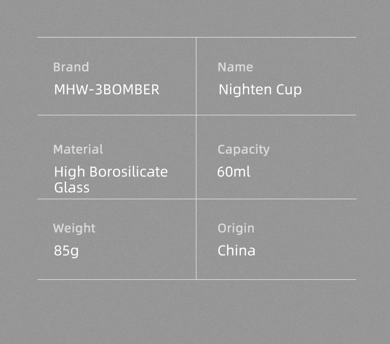 MHW-3BOMBER DOUBLE WALL GLASS NIGHTEN CUP